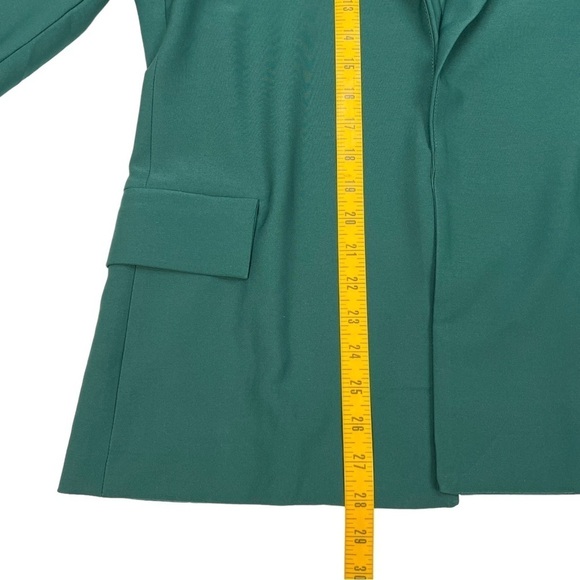 Rosewater Remi Open Front Blazer Roll Tab in Hunter Green Size S - Picture 8 of 10